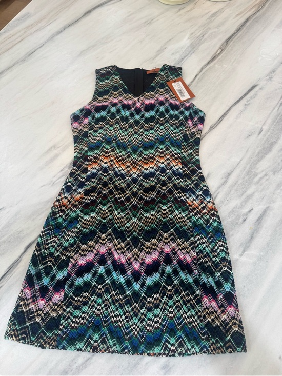 Missoni Dresses & Skirts - Missoni Sleeveless Multicolor Chevron Pattern Dress - Navy & Teal